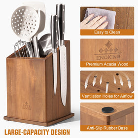 ENOKING magnetic block doubles as a utensil organizer for a tidy counter.