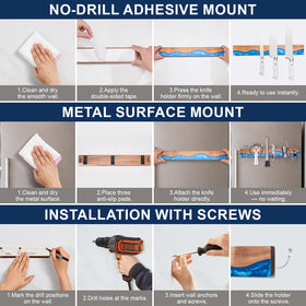 ENOKING space-saving wall storage keeps counters tidy and organized.