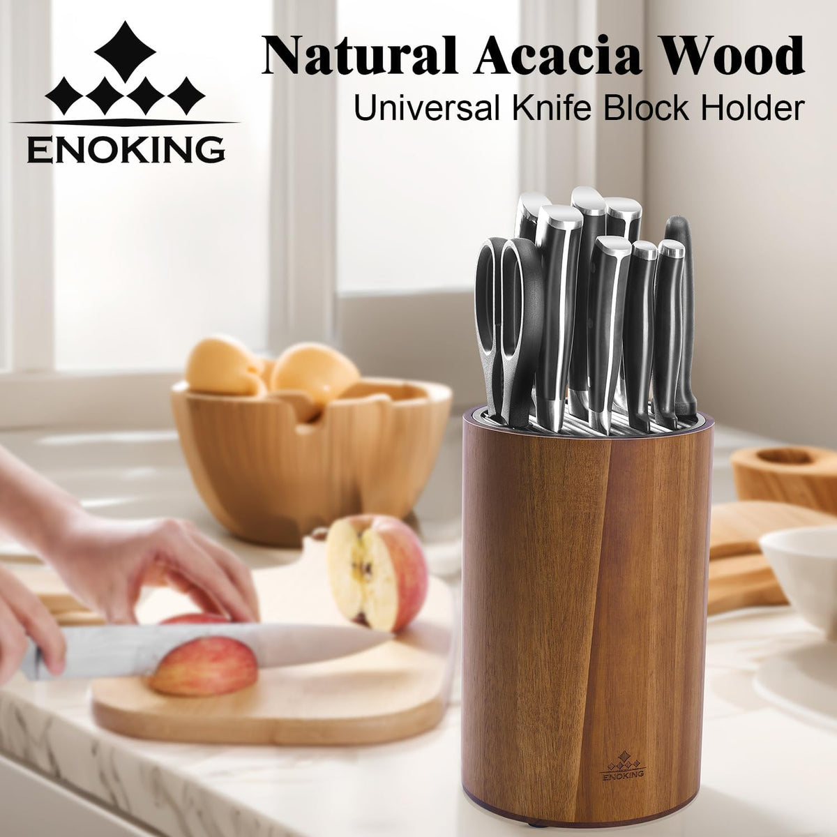 ENOKING kitchen knife storage complements modern counters and busy kitchens