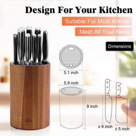 ENOKING knife block requires no assembly and is ready to use