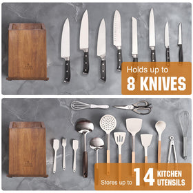 ENOKING universal utensils storage holds knives, scissors, spoons for easy access.