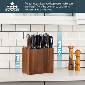 ENOKING XXL double parallel slots design showing blade separation for safe on-counter organization.