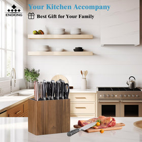 ENOKING XXL knife block on counter ready for immediate access and organization.