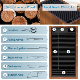 ENOKING XXL meat cleaver-compatible slot accommodating wide blades for butcher prep.