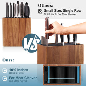 ENOKING XXL non-slip base keeps the block steady on counters for stable prep.