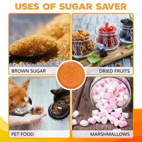 ENOLVO terracotta sugar saver disc extends freshness of pantry staples.