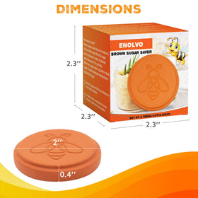 ENOLVO terracotta sugar saver disc preserves cookies, marshmallows and dried fruit freshness.