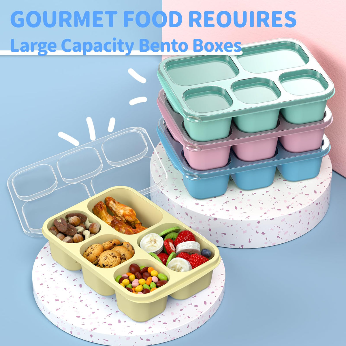 Enstphjoy lunchbox cat-ear lid for easy opening