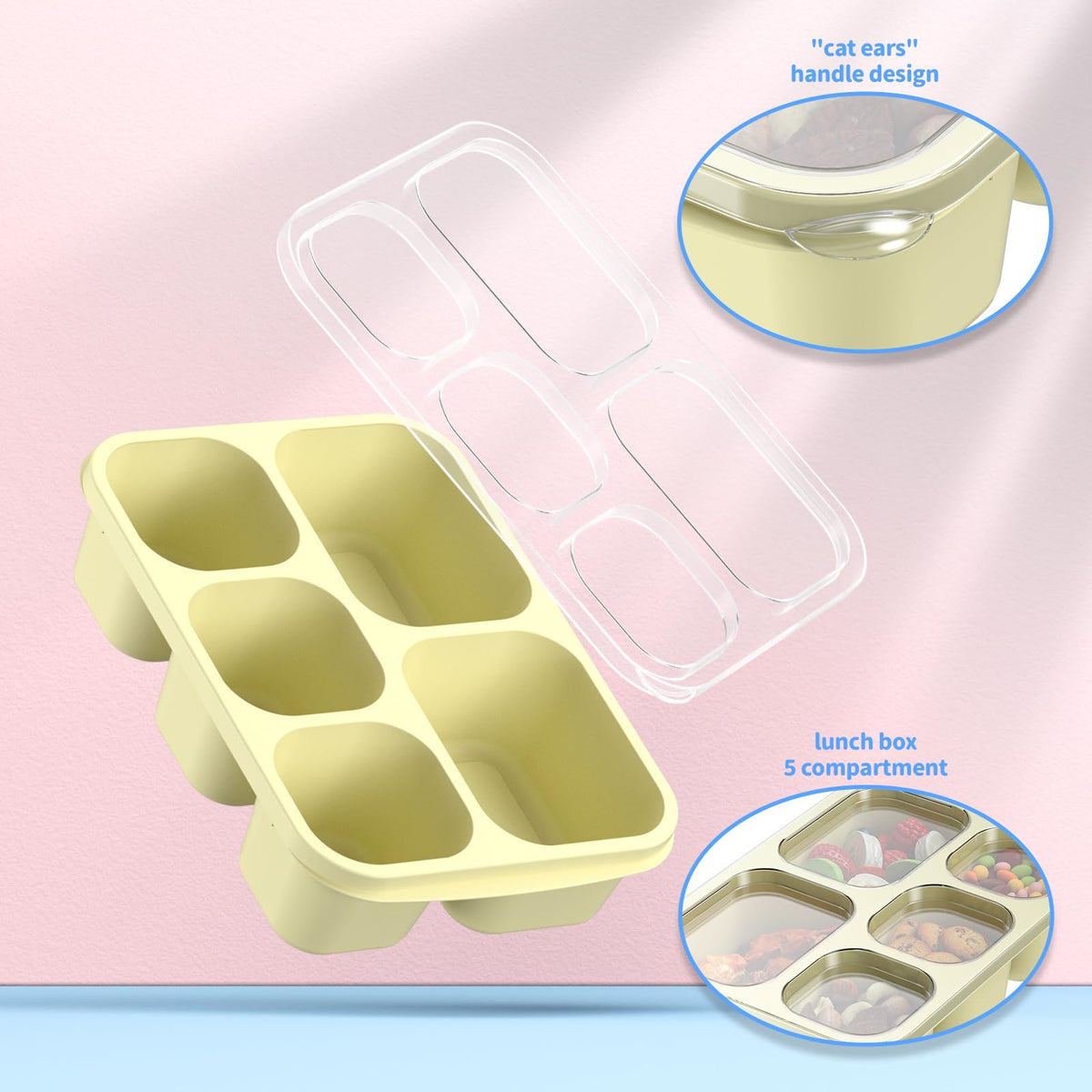 Enstphjoy meal prep stackable design saves fridge space