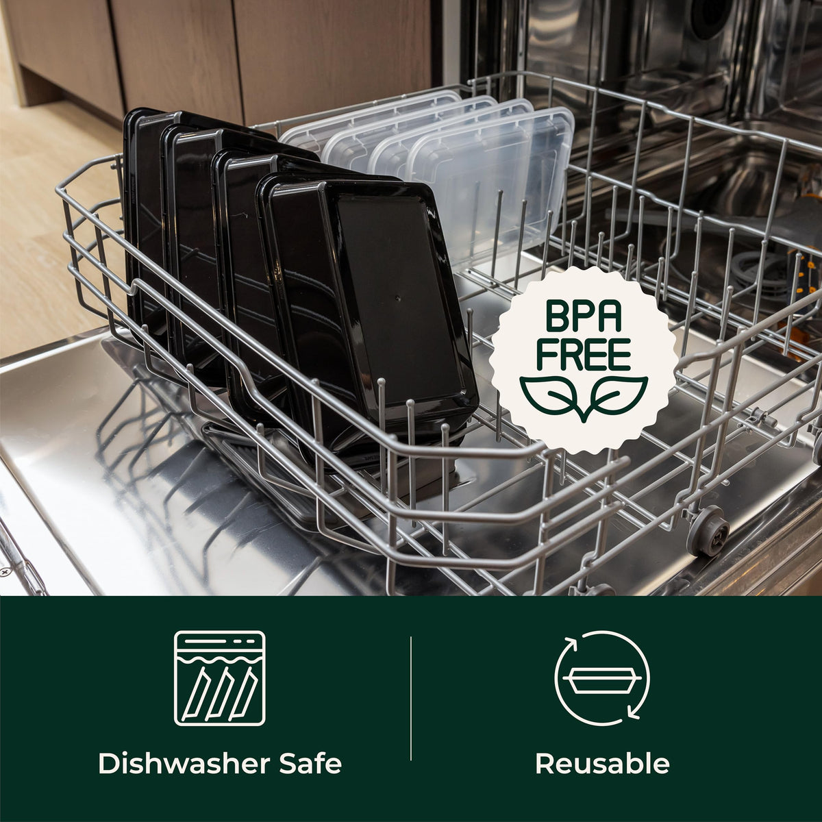 Enther dishwasher-safe lunch box simplifies cleanup after meals.