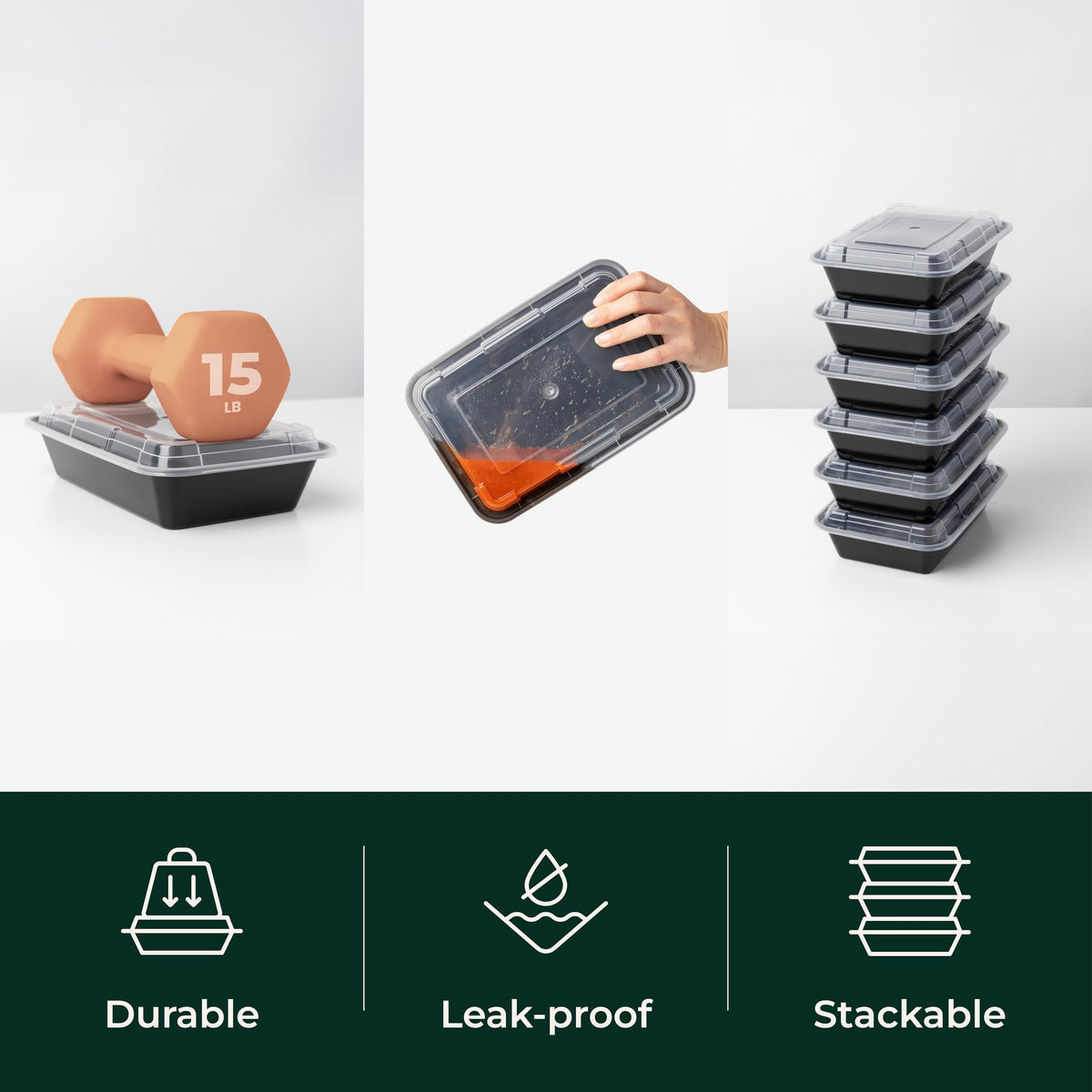 Enther freezer-safe storage preserves freshness and organizes leftovers.