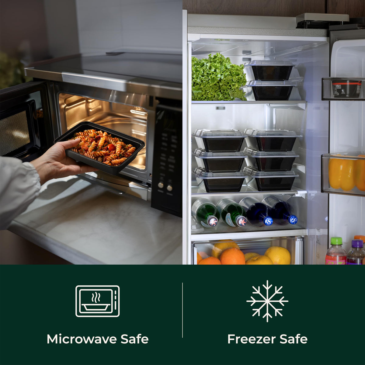 Enther microwave-safe container for quick reheating.