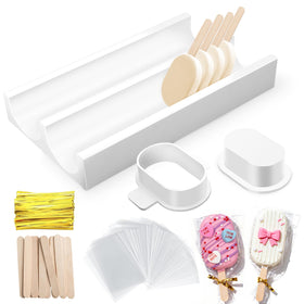 Entrirolly 3inch cakesicle cutter in action for uniform cakesicles
