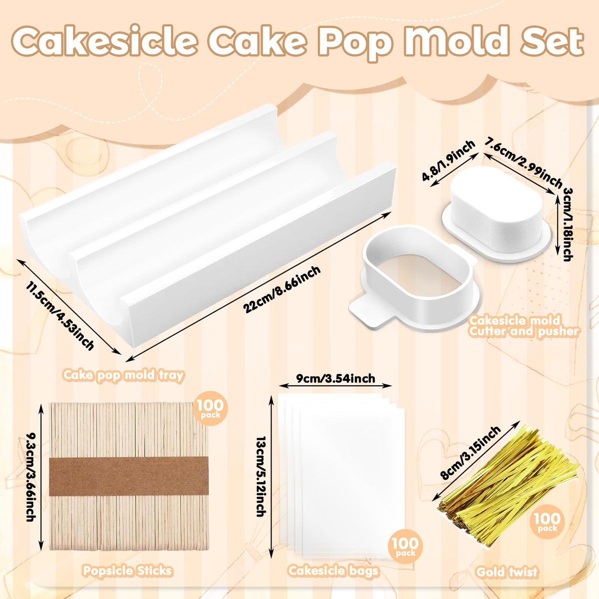Entrirolly 8.7 inch tray ready for batch cake pops