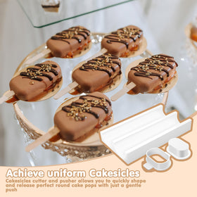 Entrirolly cake pop sticks prepared for easy assembly
