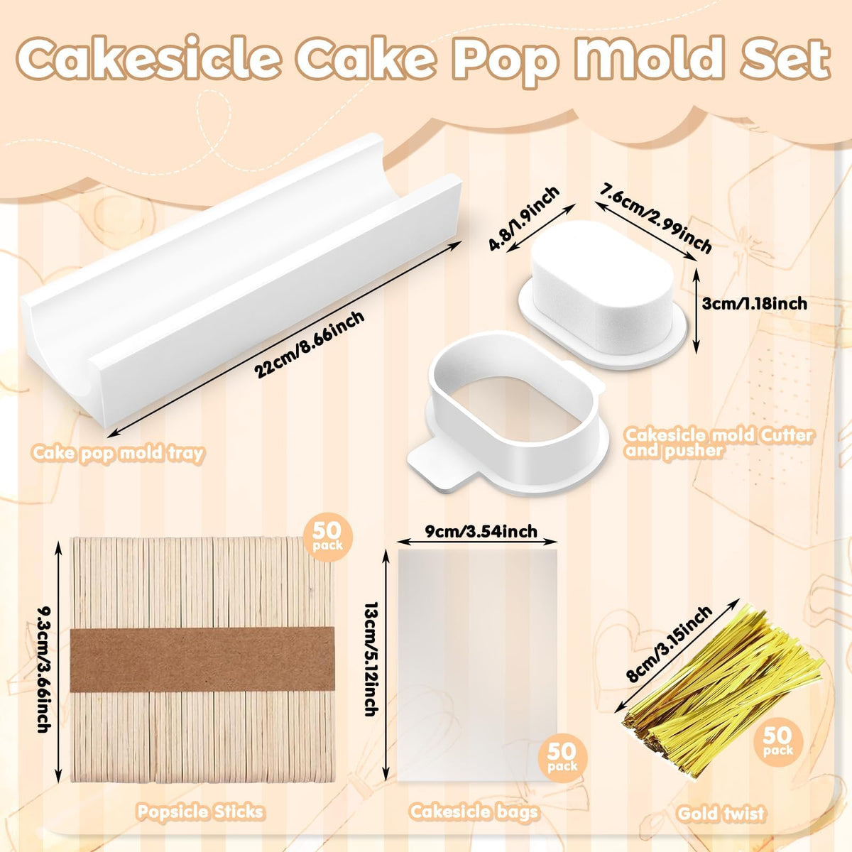 Entrirolly cake-pop-sticks provide sturdy support for DIY desserts.
