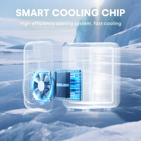 Enventor Mini Fridge warm mode keeps makeup prep items ready