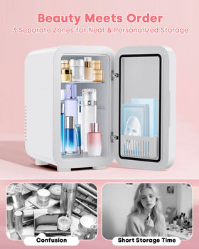 Enventor Mini Skincare Fridge cooling mode maintains serum temperature