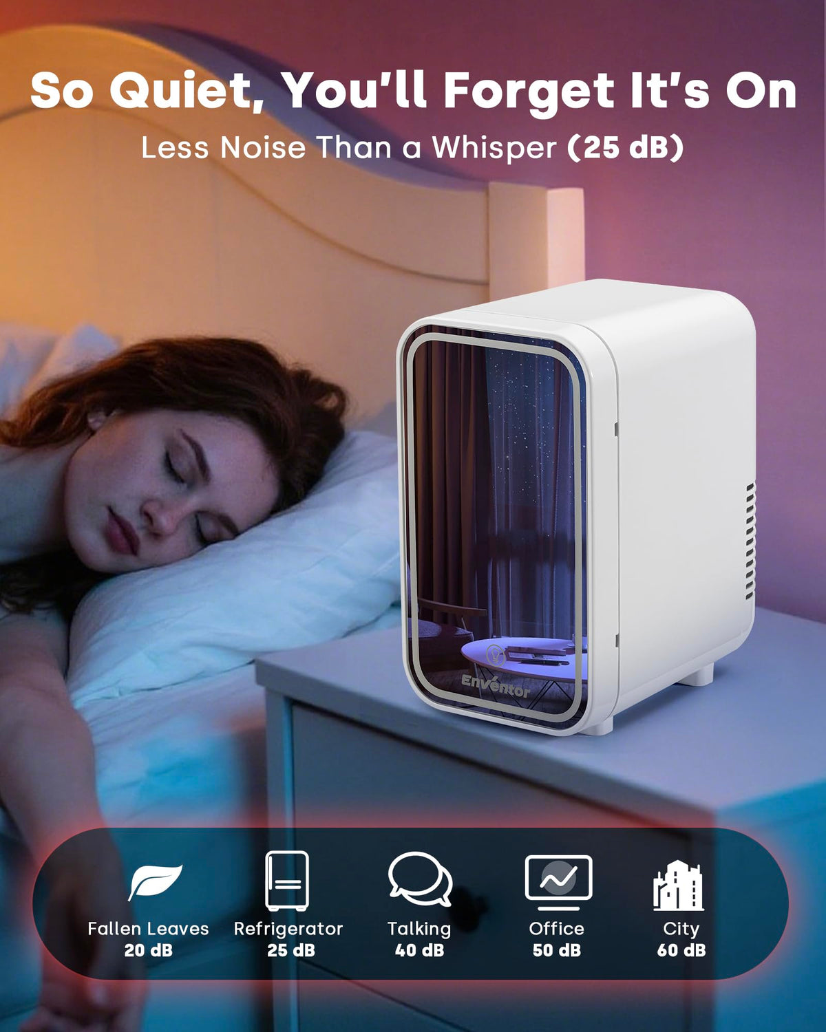 Enventor Mini Skincare Fridge eco-friendly freon-free cooling system
