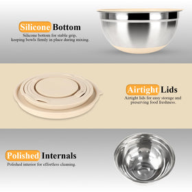 ENVTEK airtight lids with removable cover for easy ingredient access.