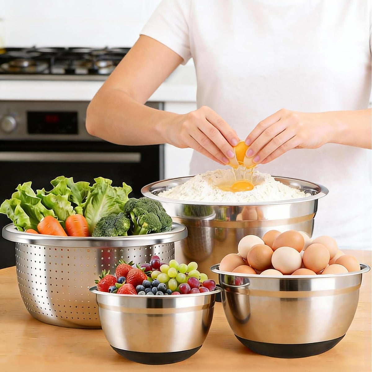 ENVTEK dishwasher-safe bowls simplify cleanup after cooking.