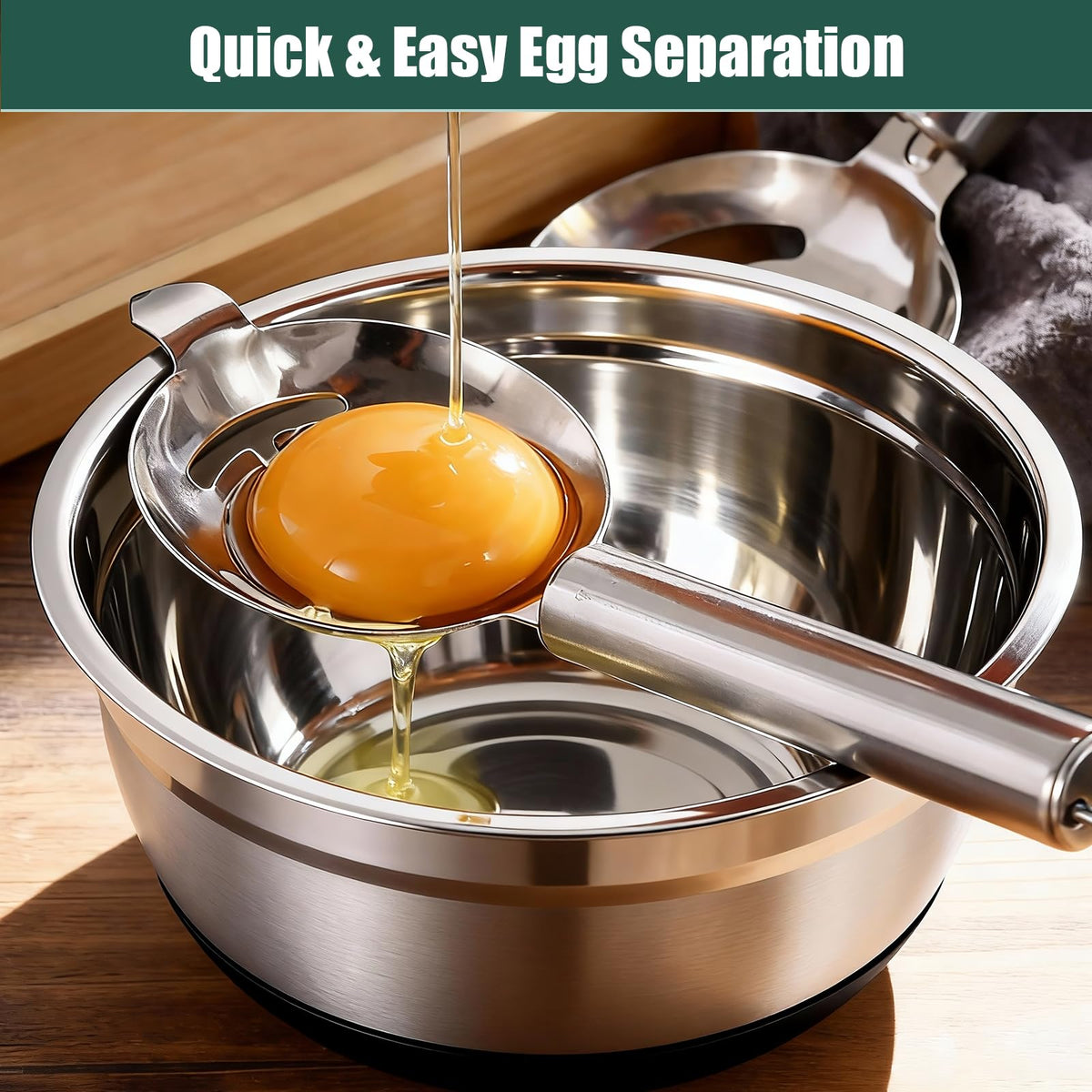 ENVTEK egg separator for quick, mess-free prep.