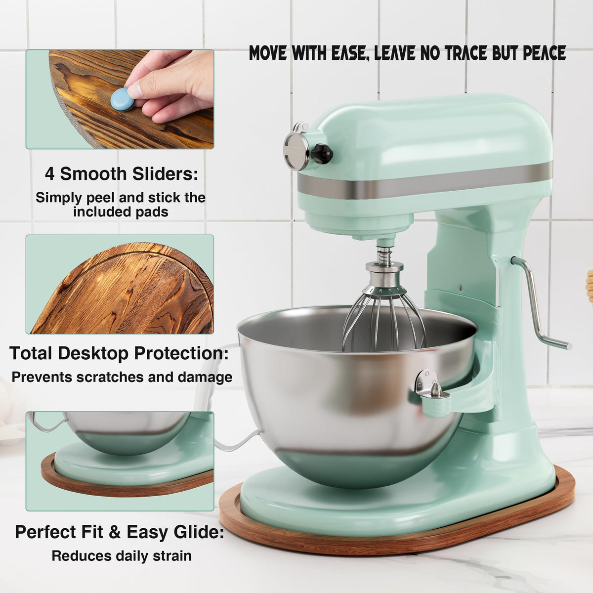 ENVTEK pine countertop protector under mixer during use