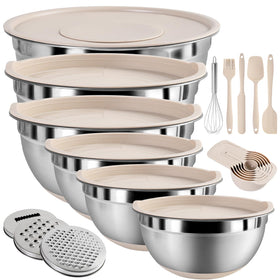 ENVTEK mixing bowls with airtight lids keep ingredients fresh and ready for prep.
