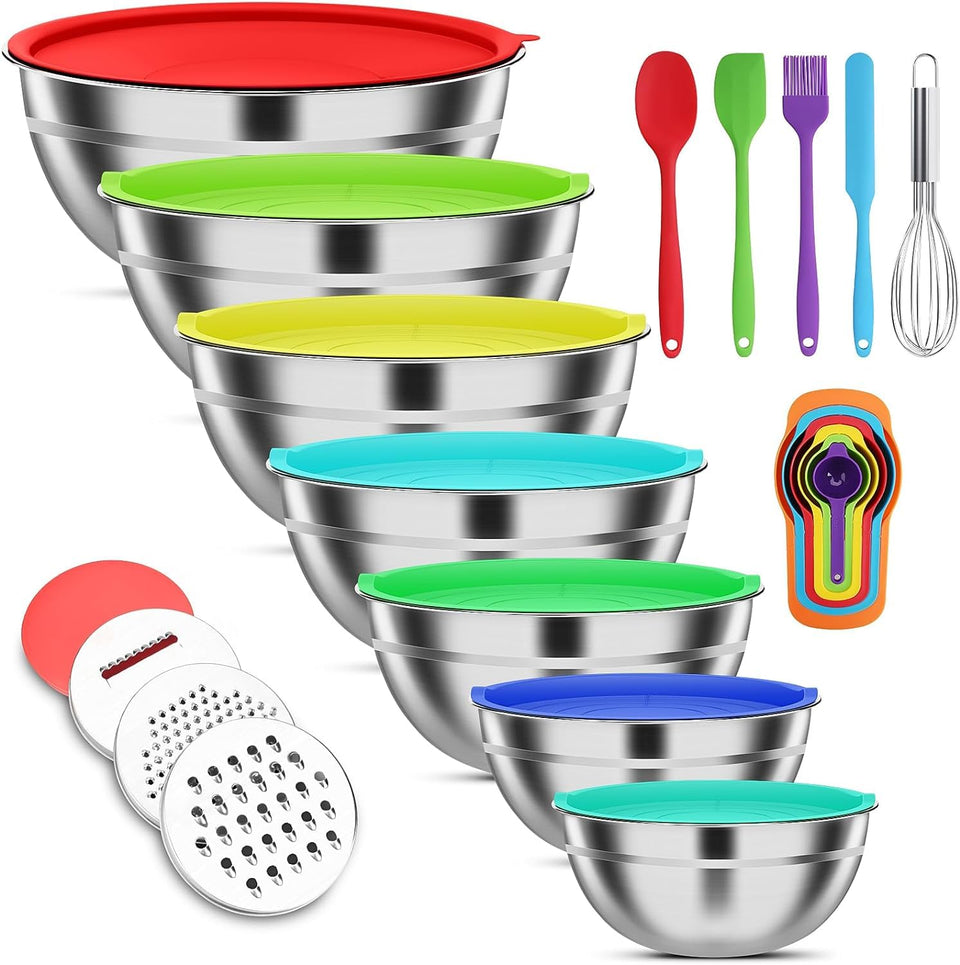 Envtek mixing bowls with lids top view for versatile prep