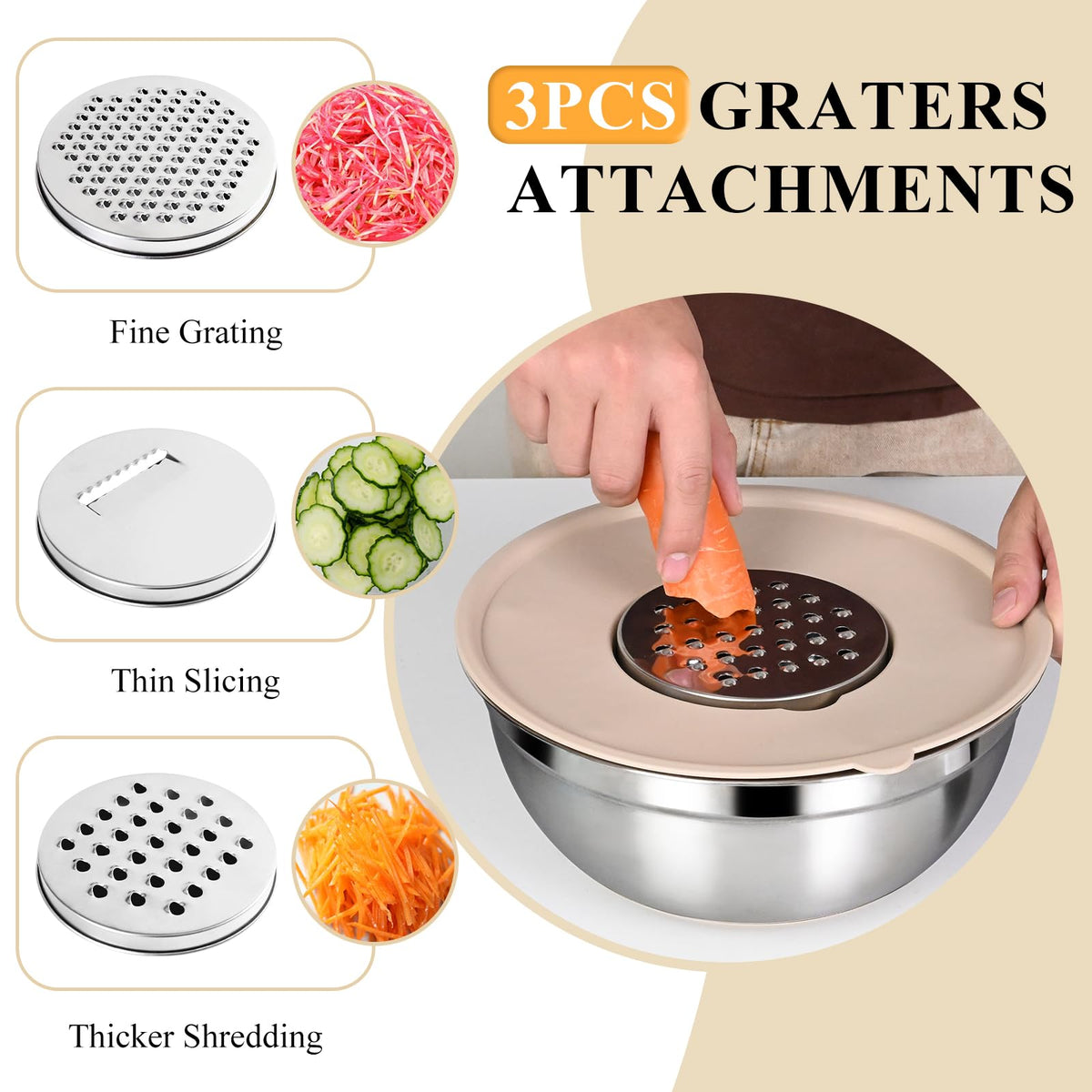 ENVTEK non-slip silicone bottoms prevent sliding on countertops.
