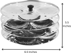 ENX Idli Maker Stand assembled in stainless steel for durable daily use.