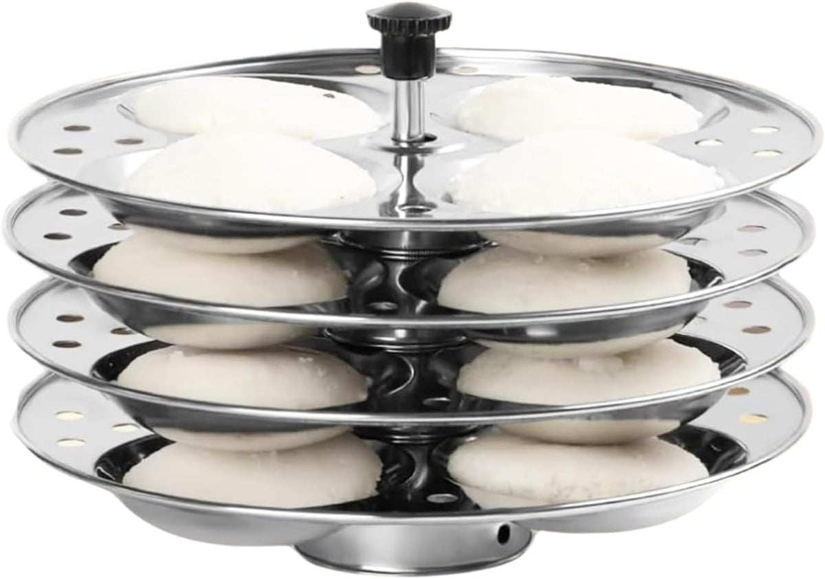 ENX Idli Plate with even-steam holes for uniform idli texture.