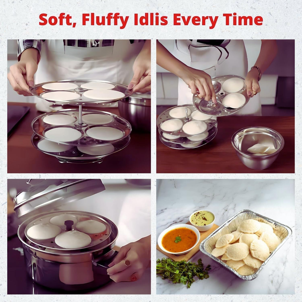 ENX Idli Stand easy to wash and dishwasher-safe.