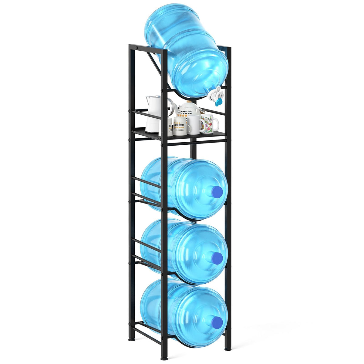 Eocnrhe 2-In-1 water jug holder front view showing compact, space-saving design for kitchens.