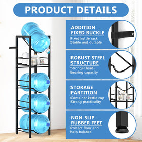 Eocnrhe rubber feet protect floors from scratches and provide stability.