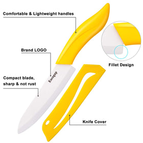 Eocogup 4-inch fruit knife for clean, even fruit slices.