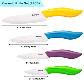 Eocogup ergonomic handle for comfortable long kitchen prep sessions.