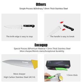 Eocogup paring knife peeling apple with smooth, efficient skin removal