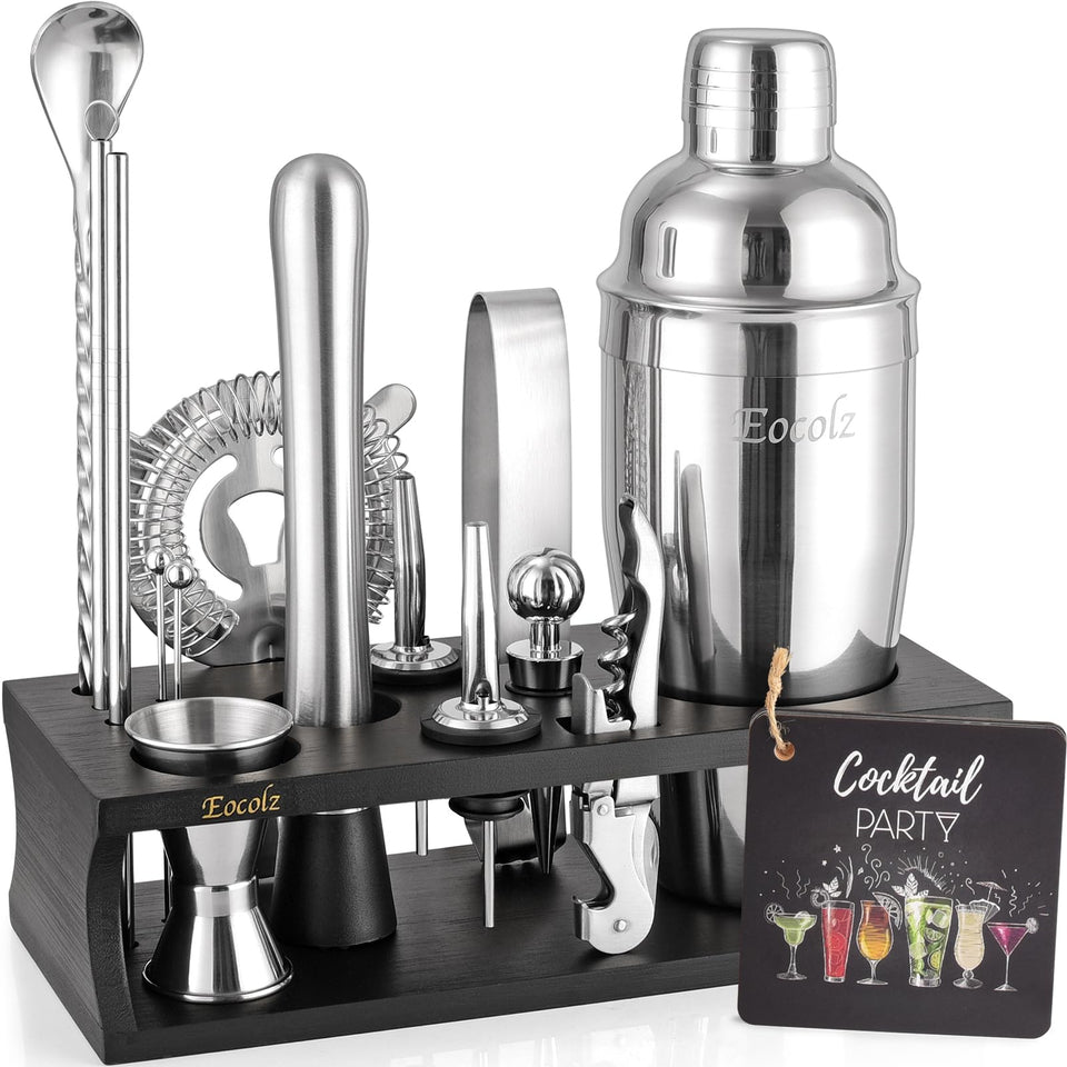 Eocolz bartender kit stand keeps tools organized for quick drink prep.