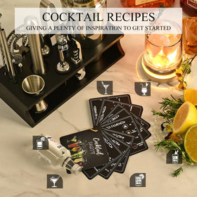 Eocolz strainer and ice tongs ensure clean pours.