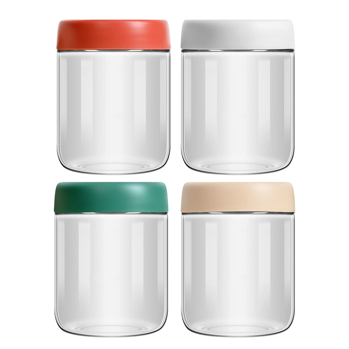 EONJOE 16oz glass jar with leakproof lid keeps foods fresh.