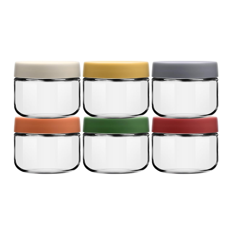 EONJOE 8oz glass jar with airtight lid for fresh snacks on the go