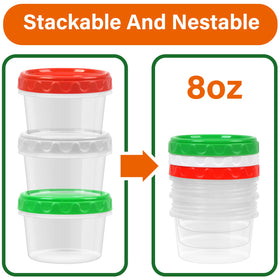 EONJOE airtight twist top lids keep foods fresh and prevent leaks.