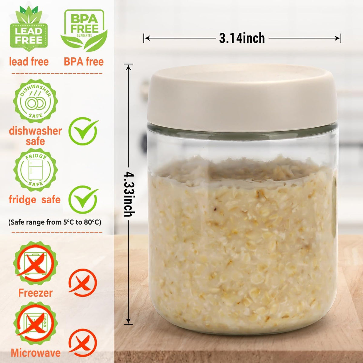 EONJOE multi-use jar for crafts and organization projects.
