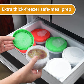 EONJOE stackable design maximizes cabinet space for snacks and sauces.