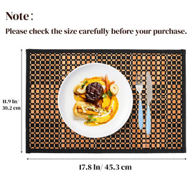 Eorbow bamboo placemats natural material for lightweight durability and easy cleaning.