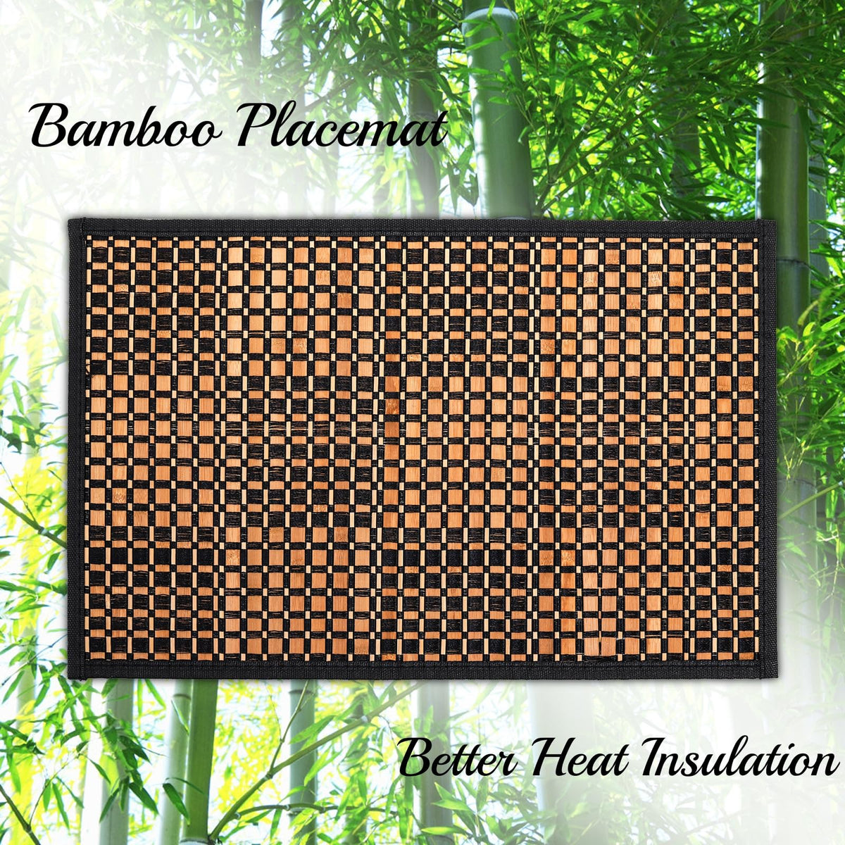 Eorbow bamboo placemats versatile for tableware, tea sets, and more.