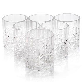 Eorbow crystal-cut texture design adds an elegant barware look.