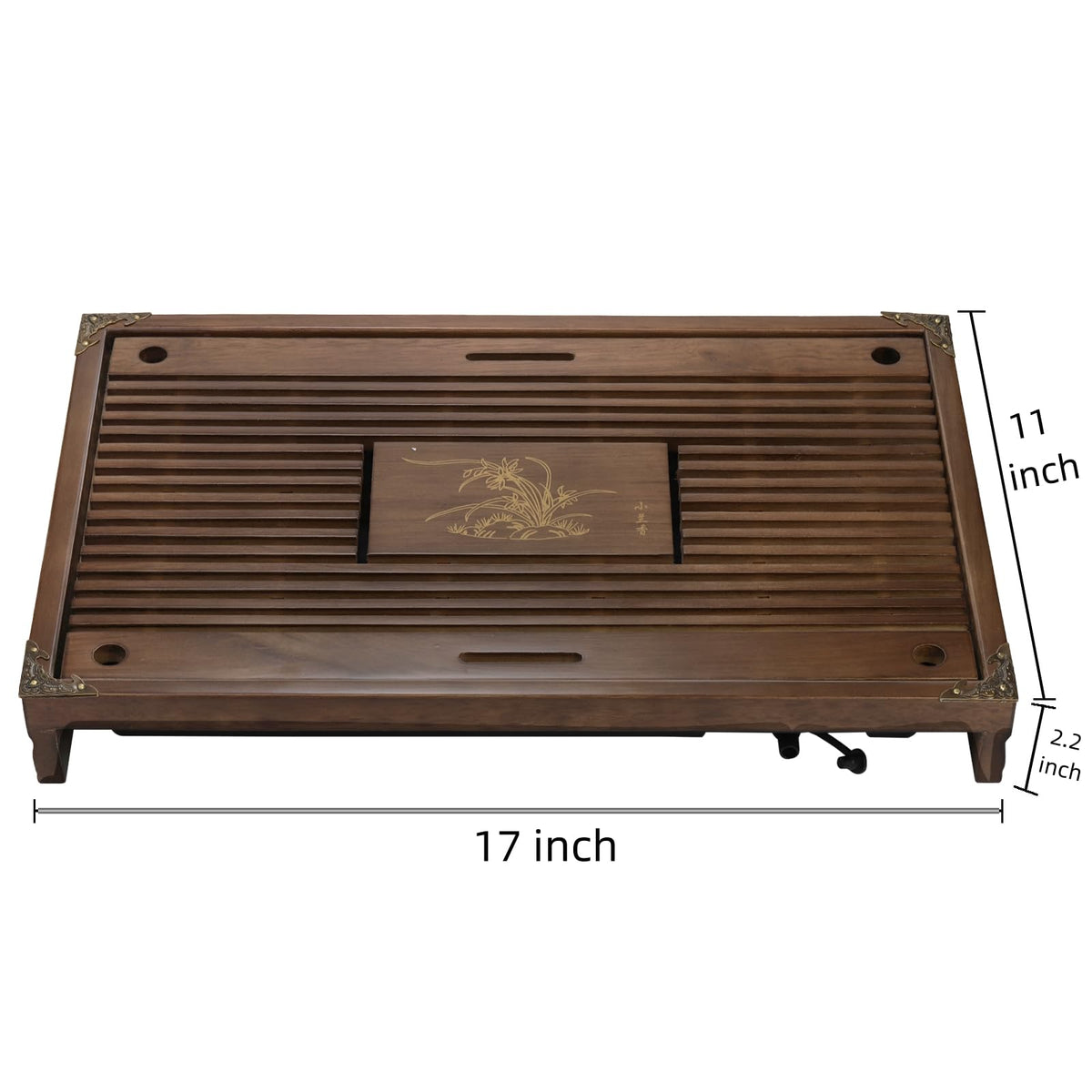 Eorbow tea tray water storage drawer demonstrates ample capacity