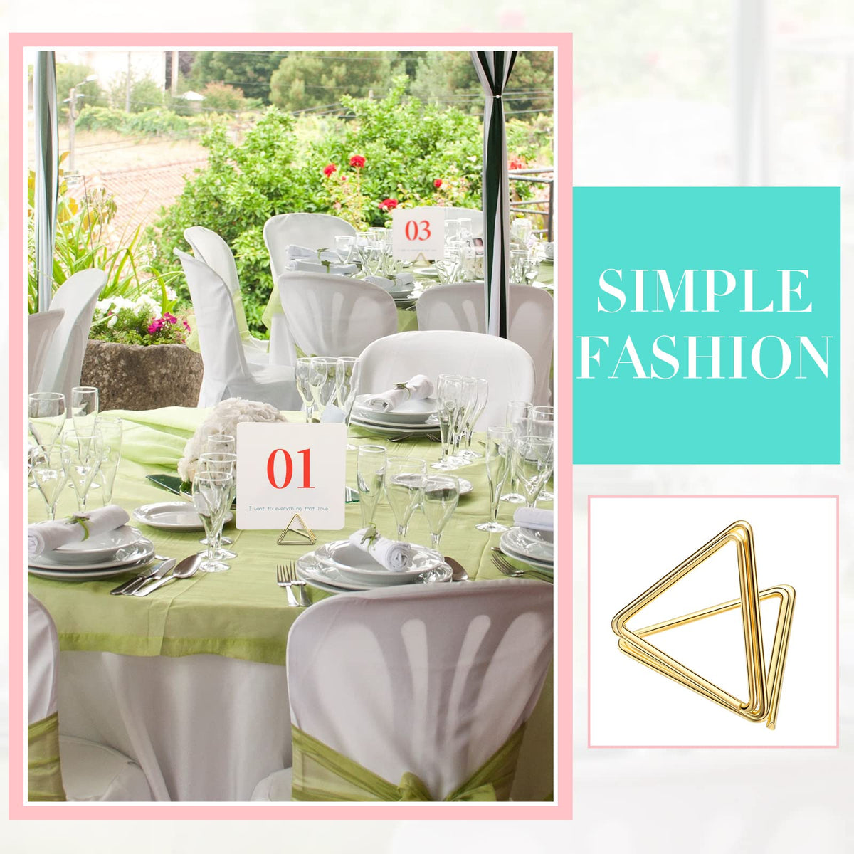 Epakh centerpiece gold clip stand for stable table decor